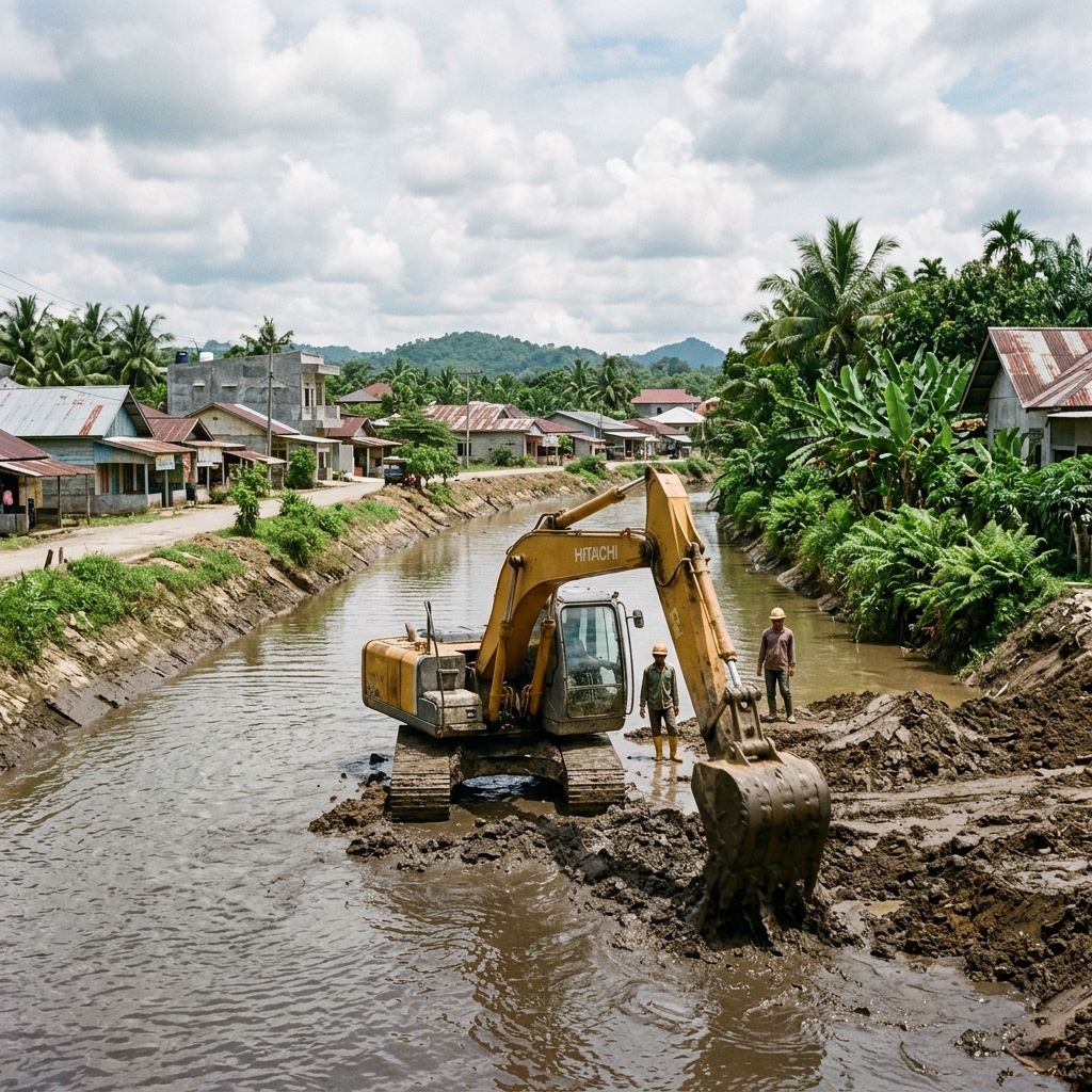 Normalisasi Sungai dan Pembangunan Drainase Utama Koltim